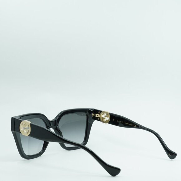 Gucci GG1023S 008 Sunglasses Black Cat Eye Frame, Grey Gradient Lenses main image 6